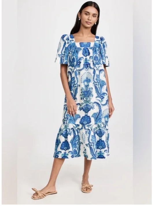 Cara Cara Dresses & Skirts - Cara Cara Chani Dress in Peacock Blue, Size Medium